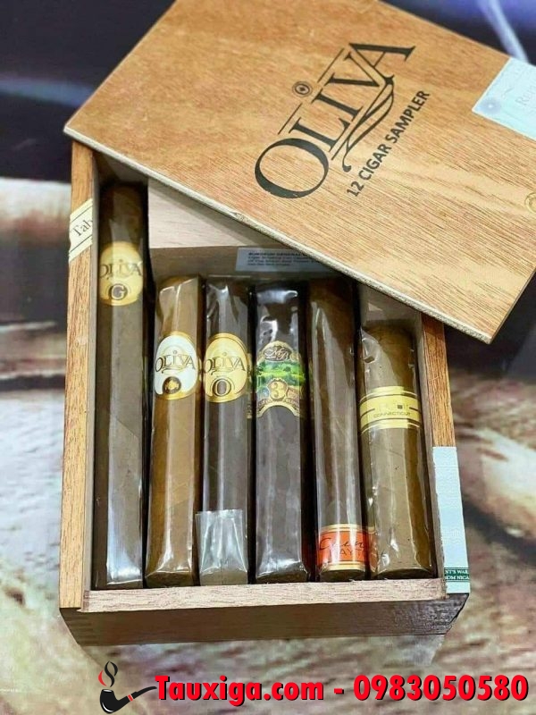 Oliva sampler 12 điếu xì gà hộp gỗ