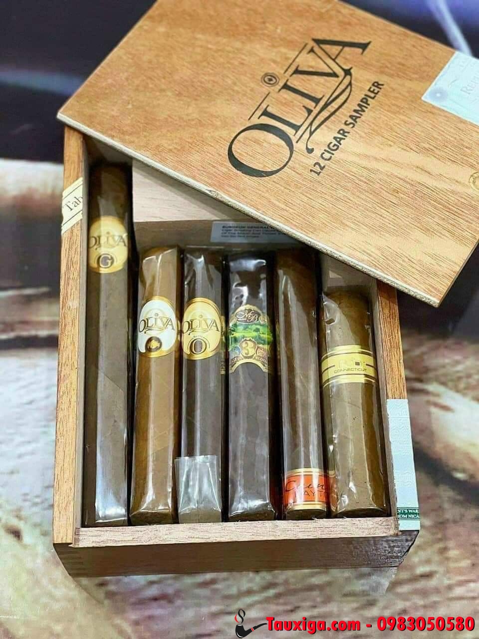 Oliva sampler 12 điếu xì gà hộp gỗ